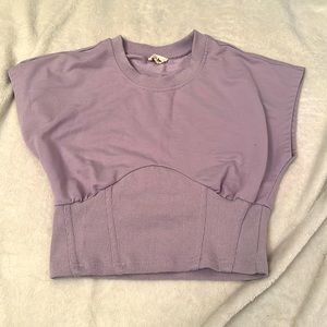 Purple Short Sleeve Summer Top